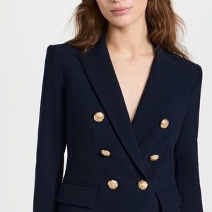 Veronica Beard Midnight Blazer with Gold Buttons